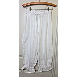 La Cera Bloomers Pantaloon Cotton Pajama Lounge Pants Cottage Edwardian Size S